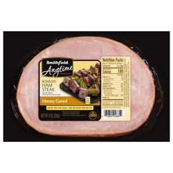 Smithfield Anytime Favorites Honey Cured Boneless Ham Steak, 8 oz