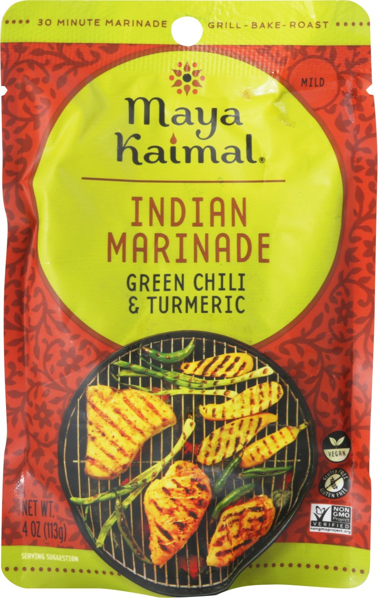 slide 5 of 9, Maya Kaimal Indian Marinade, Green Chili & Turmeric, Mild, 4 oz