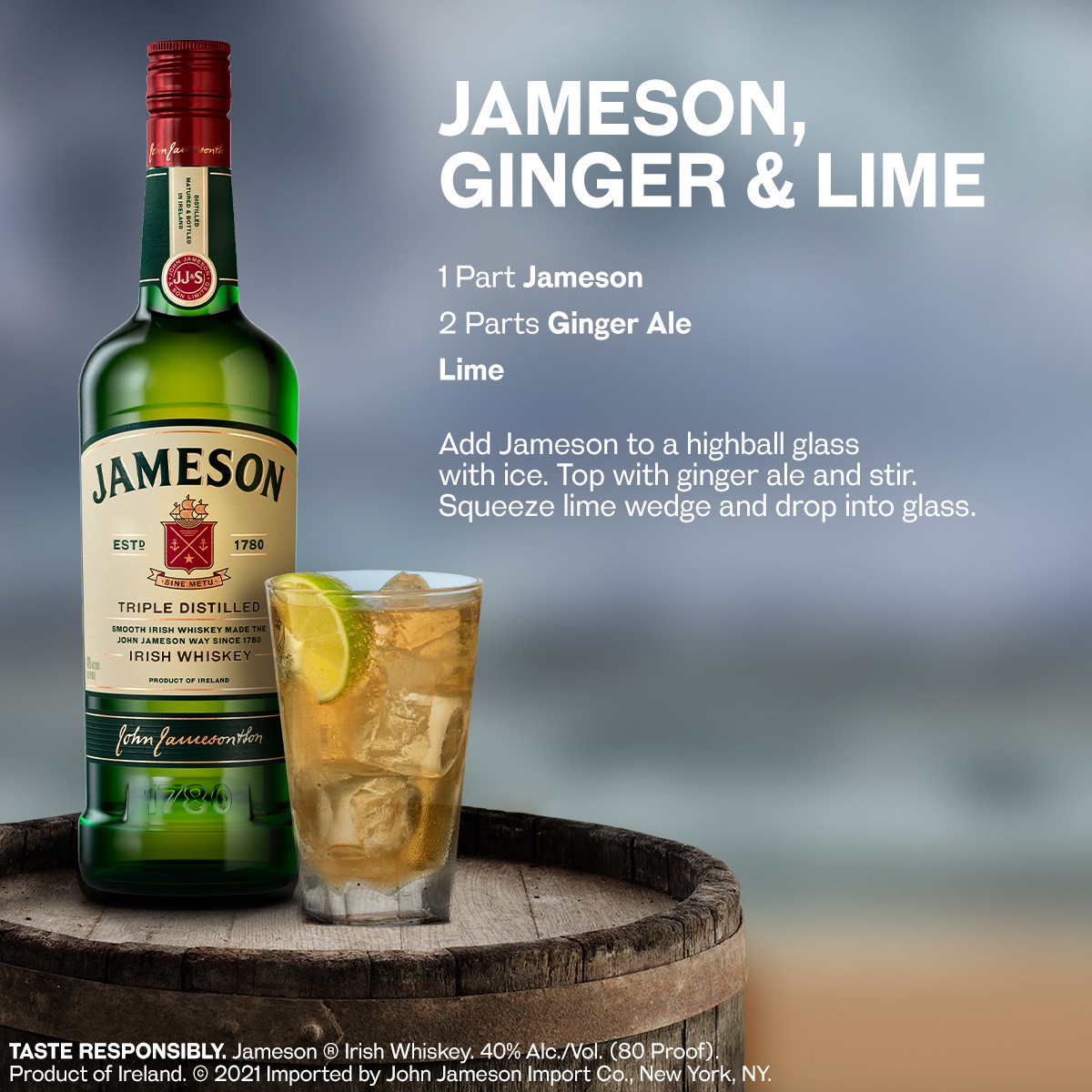 slide 8 of 10, Jameson Original Irish Whiskey, 750 mL Bottle, 40% ABV, 750 ml