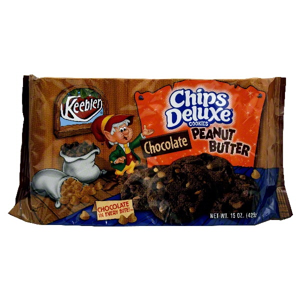 slide 1 of 1, Keebler Cookies Chips Deluxe Chocolate Peanut Butter, 15 oz