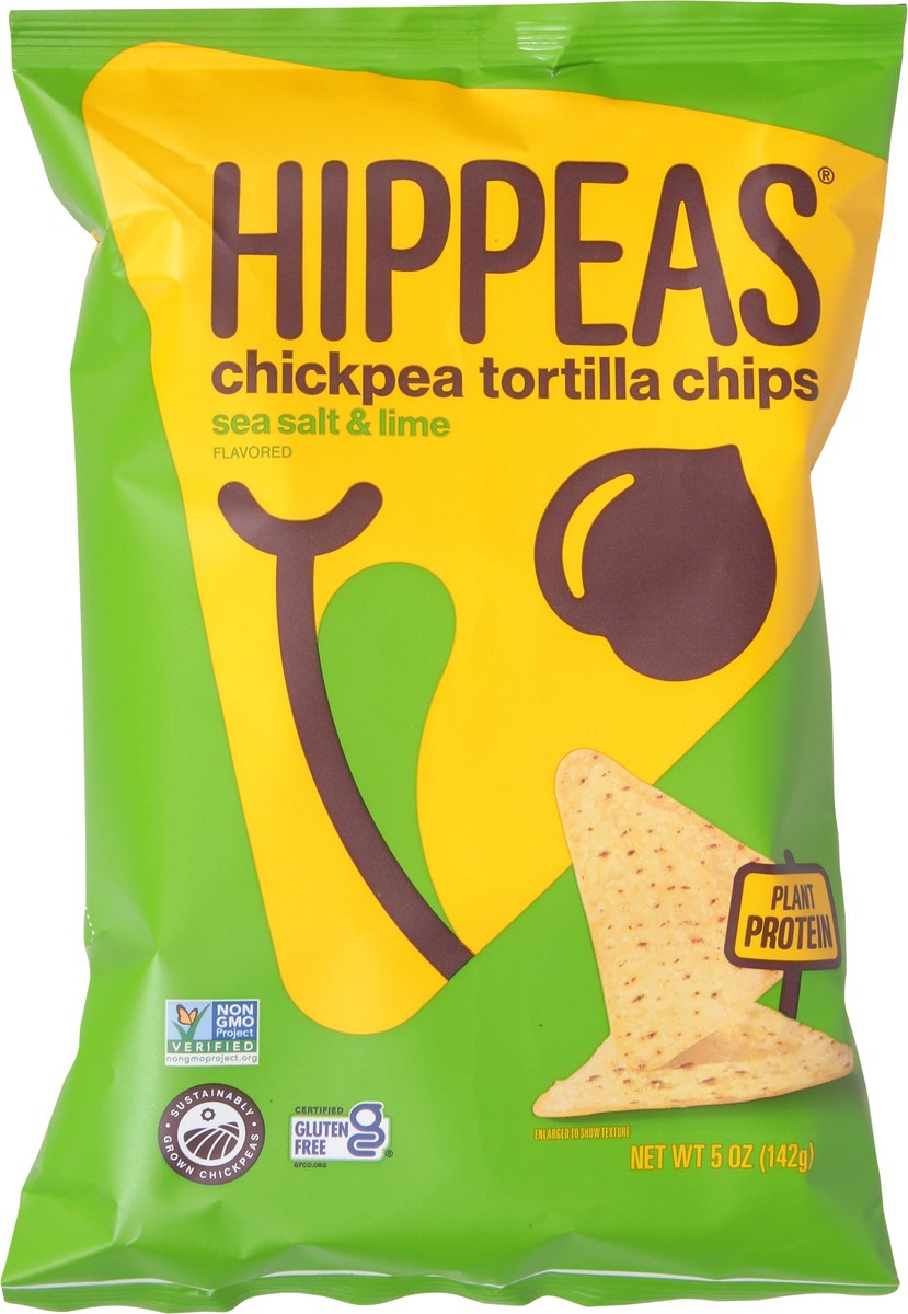 slide 3 of 9, HIPPEAS Sea Salt & Lime Flavored Chickpea Tortilla Chips 5 oz, 5 oz