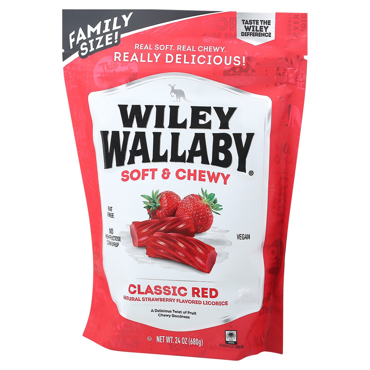 slide 9 of 13, Wiley Wallaby Soft & Chewy Classic Red Licorice, 24 oz