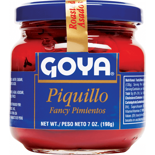 slide 1 of 1, Goya Roasted Piquillo Fancy Pimientos, 7 oz