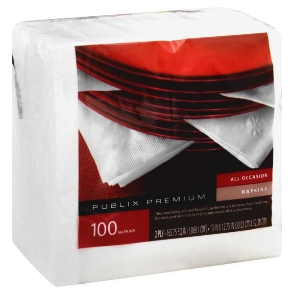 slide 1 of 1, Publix Premium 2- Ply All Occasion Napkins, 100 ct