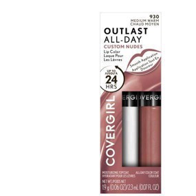 slide 21 of 50, Covergirl COVERGIRL Outlast All-Day Lip Color With Topcoat, Medium Warm 930, 1.9g 0.06 oz/ 2.3ml 0.07 fl oz, 0.06 oz