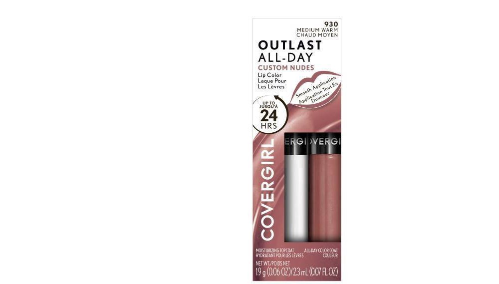 slide 27 of 50, Covergirl COVERGIRL Outlast All-Day Lip Color With Topcoat, Medium Warm 930, 1.9g 0.06 oz/ 2.3ml 0.07 fl oz, 0.06 oz