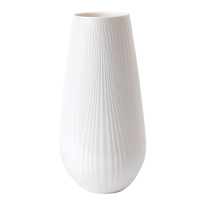 slide 1 of 1, Wedgwood White Folia Vase, 11.8 in