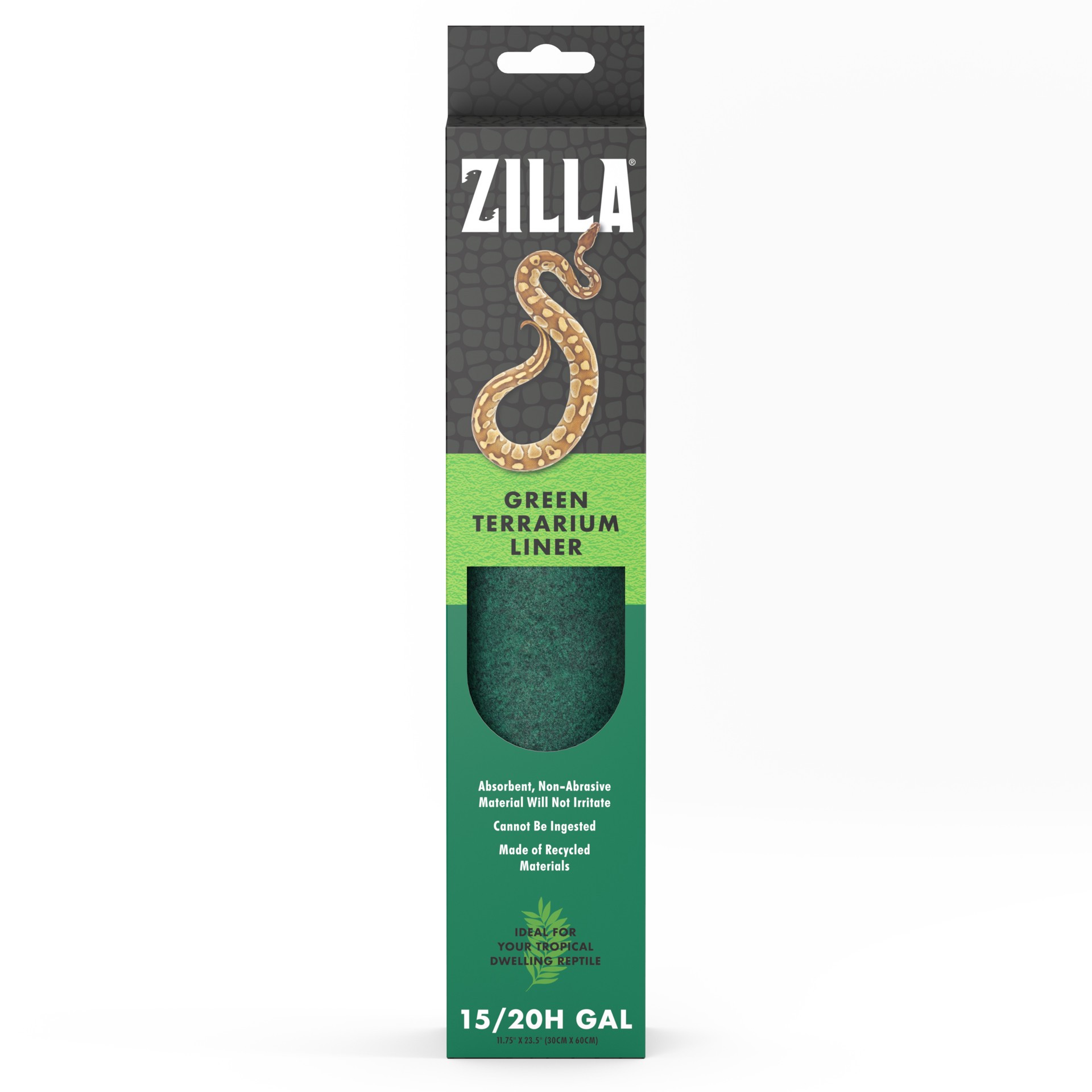 slide 5 of 10, Zilla Reptile Terrarium Liners Green 15/20H/30X Gallon, 1 ct