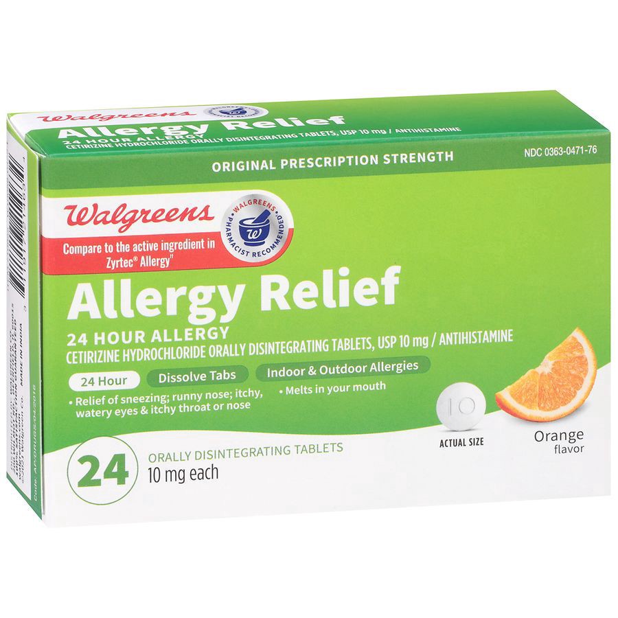 slide 4 of 5, Walgreens Wal-Zyr 10 mg Dissolve Tablets, 24 ct