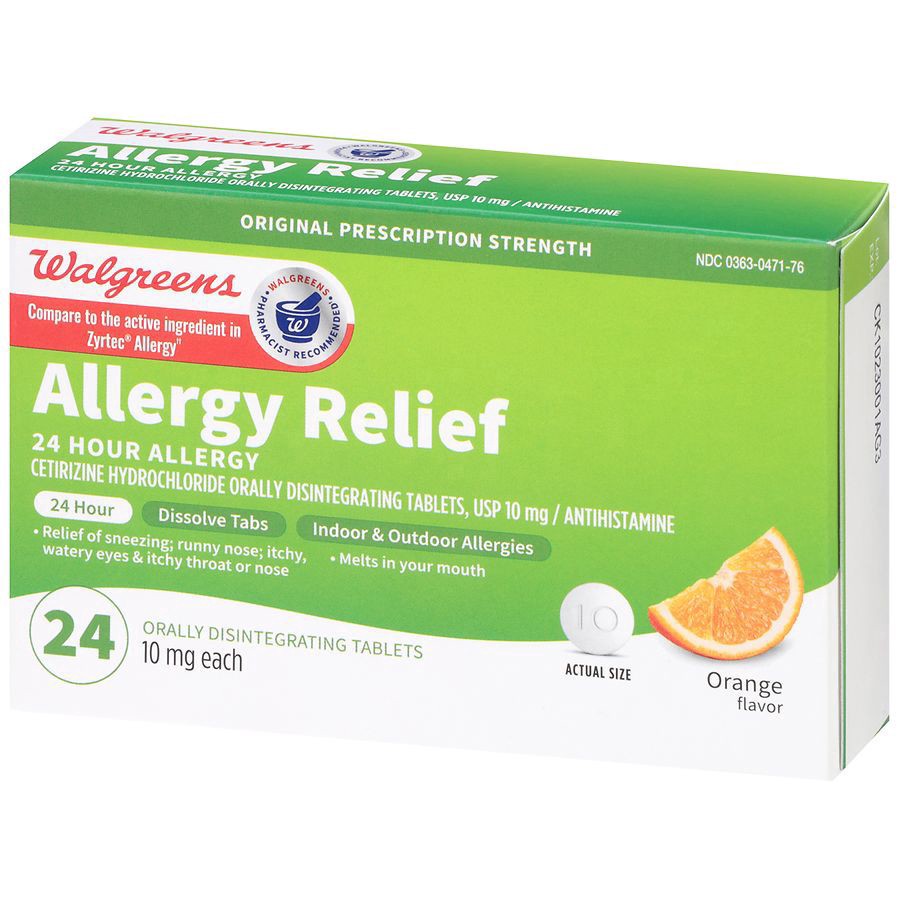 slide 5 of 5, Walgreens Wal-Zyr 10 mg Dissolve Tablets, 24 ct