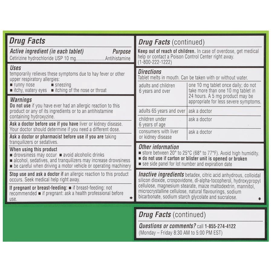 slide 3 of 5, Walgreens Wal-Zyr 10 mg Dissolve Tablets, 24 ct
