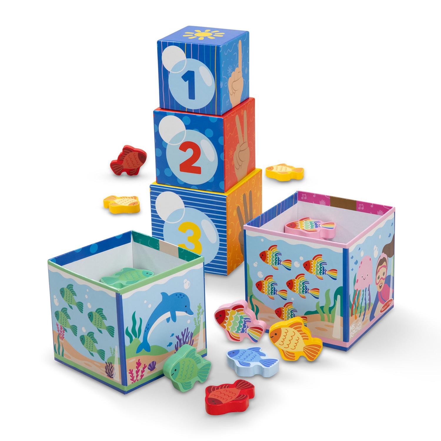slide 1 of 8, MELISSA & DOUG Ms. Rachel Sort & Count Nesting Blocks, 1 ct