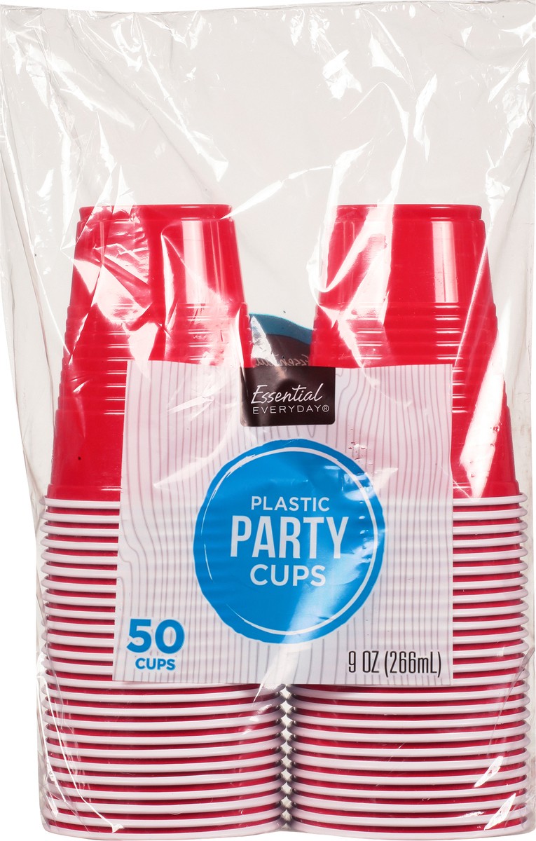 slide 1 of 12, Essential Everyday 9 Ounce Plastic Party Cups 50 ea, 50 ct