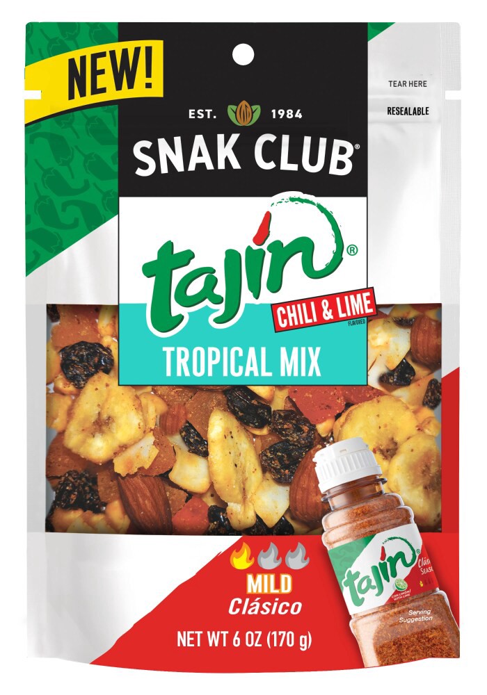 slide 1 of 6, Snak Club Tajin Tropical Mix, 6 oz