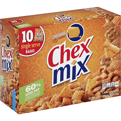 Chex Mix Savory Cheddar Snack Mix 10 ct; 1.75 oz Shipt