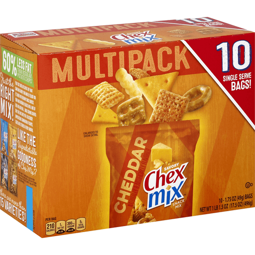 Chex Mix Savory Cheddar Snack Mix 10 ct; 1.75 oz Shipt