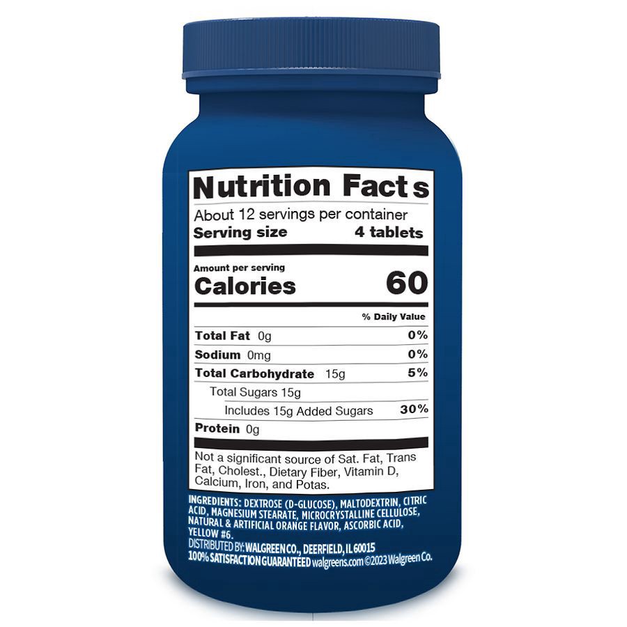 slide 5 of 5, Walgreens Glucose Tablets Orange, 50 ct