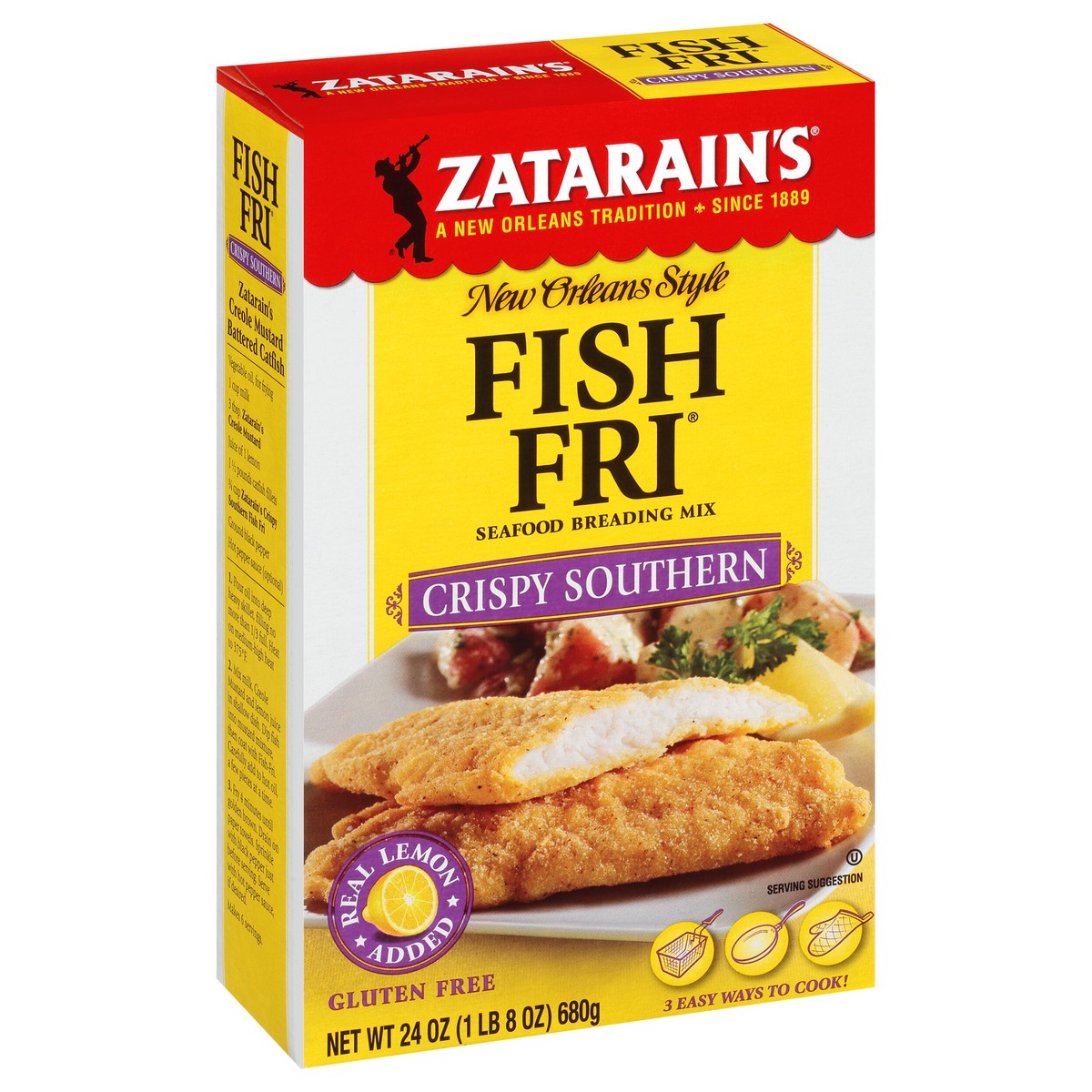 slide 8 of 9, Zatarain's Fish Fry - Crispy Southern, 24 oz