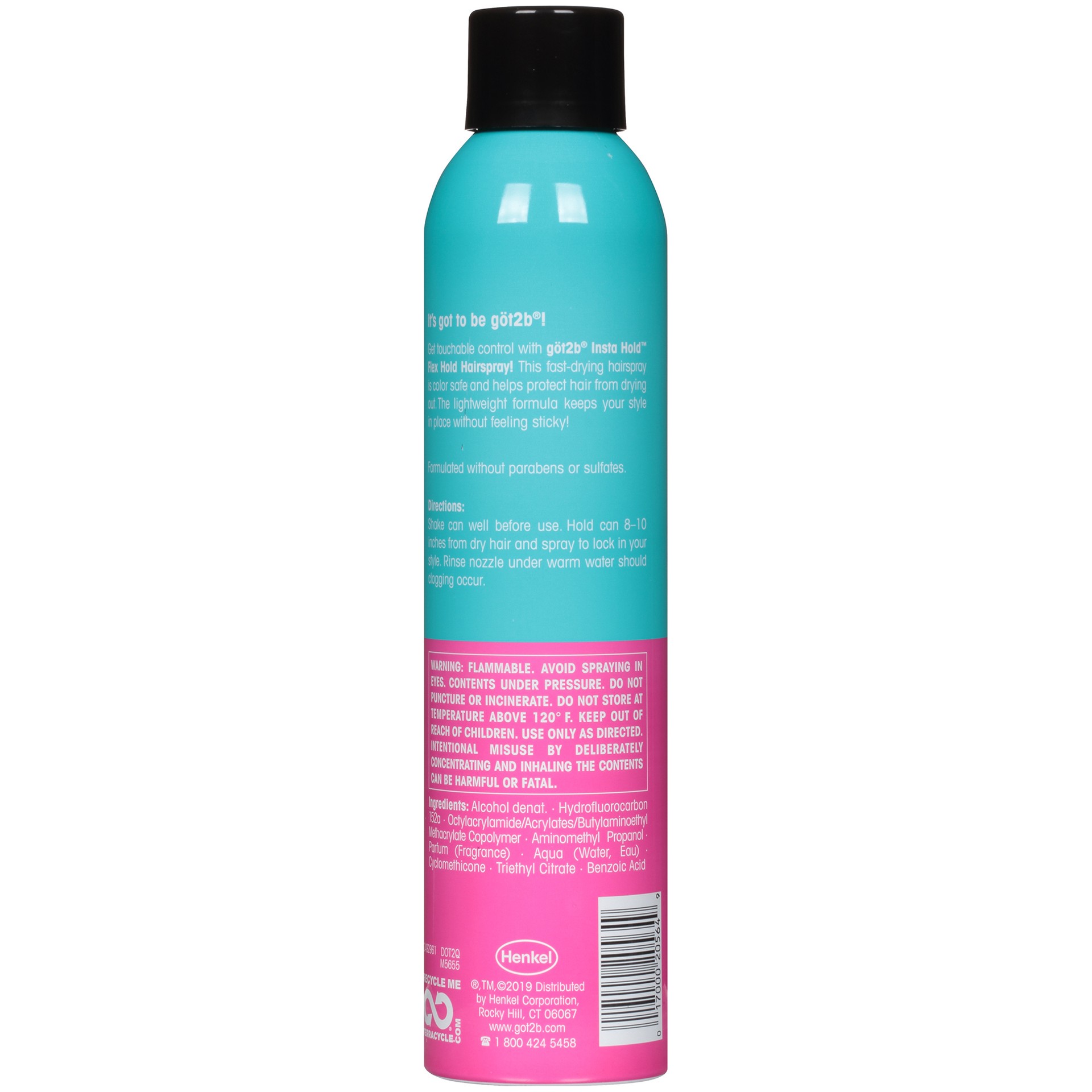 slide 2 of 3, göt2b Flex Insta Hold Hair Spray, 9.1 oz, 9.1 oz