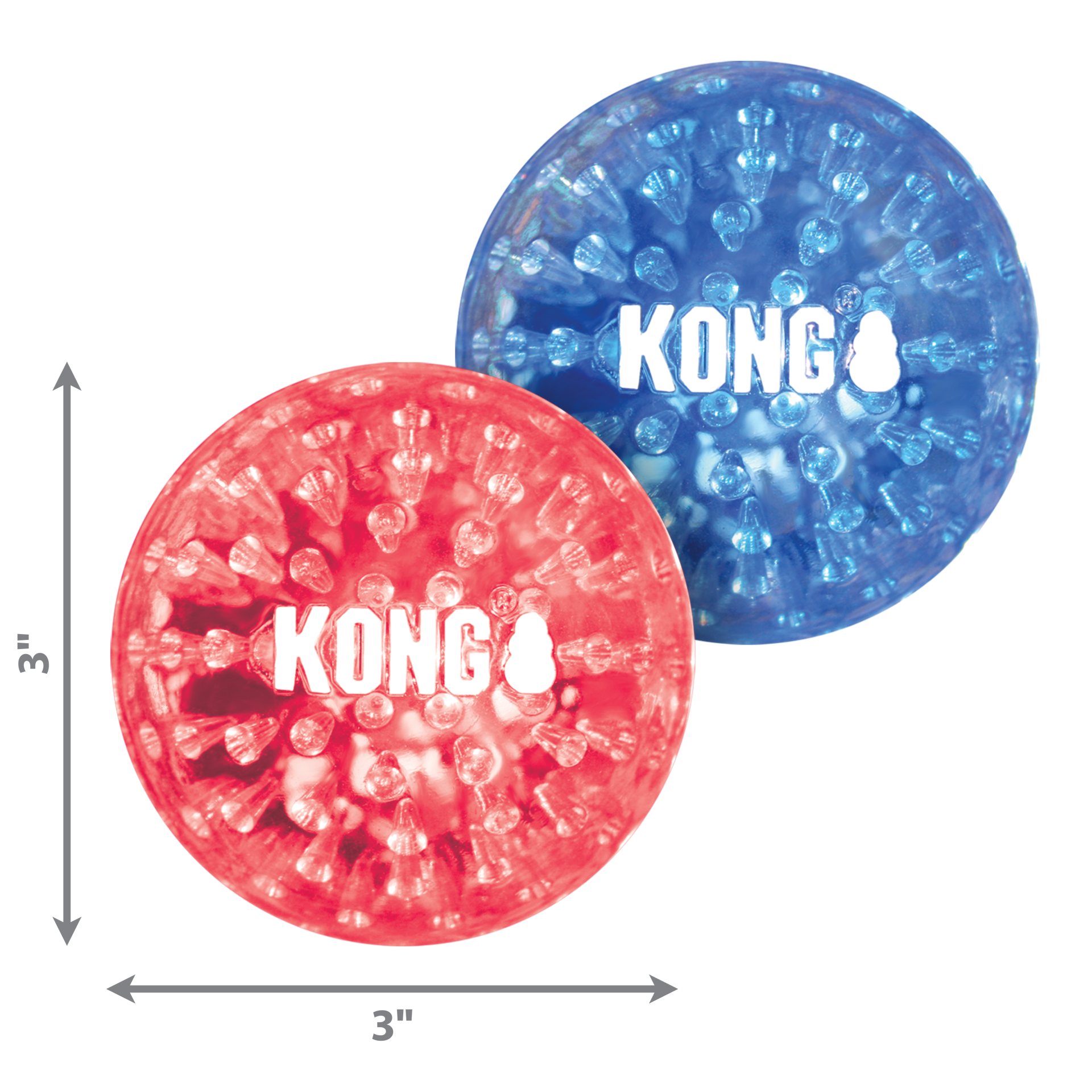 slide 3 of 4, KONG Squeezz Geodz 2-pk Assorted Lg, 1 ct