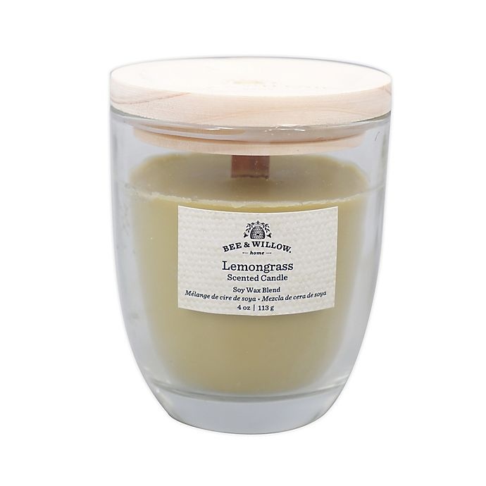 slide 1 of 1, Bee & Willow Home Lemongrass Glass Candle, 4.5 oz