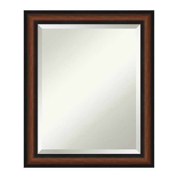 slide 1 of 4, Amanti Art Yale Walnut Framed Bathroom Vanity Mirror - Brown, 19 in x 23 in