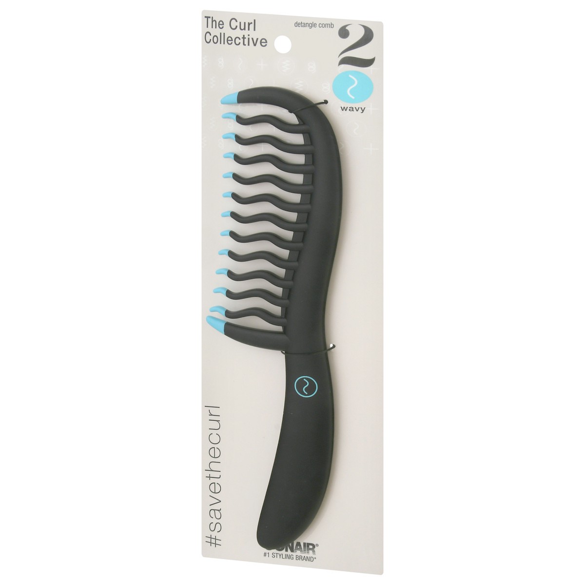 slide 9 of 9, Conair Curl Collective Wavy Comb Black, 1 ct