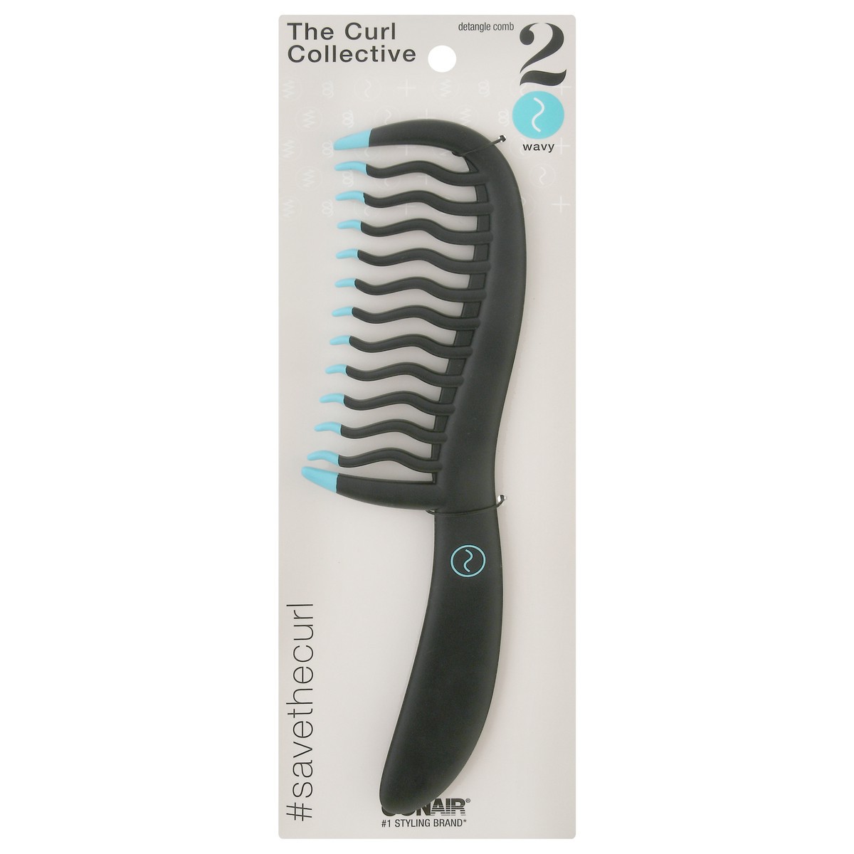 slide 1 of 9, Conair Curl Collective Wavy Comb Black, 1 ct