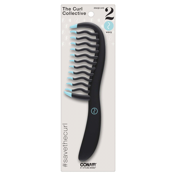 Conair Curl Collective Wavy Comb, Black 1 ct Shipt