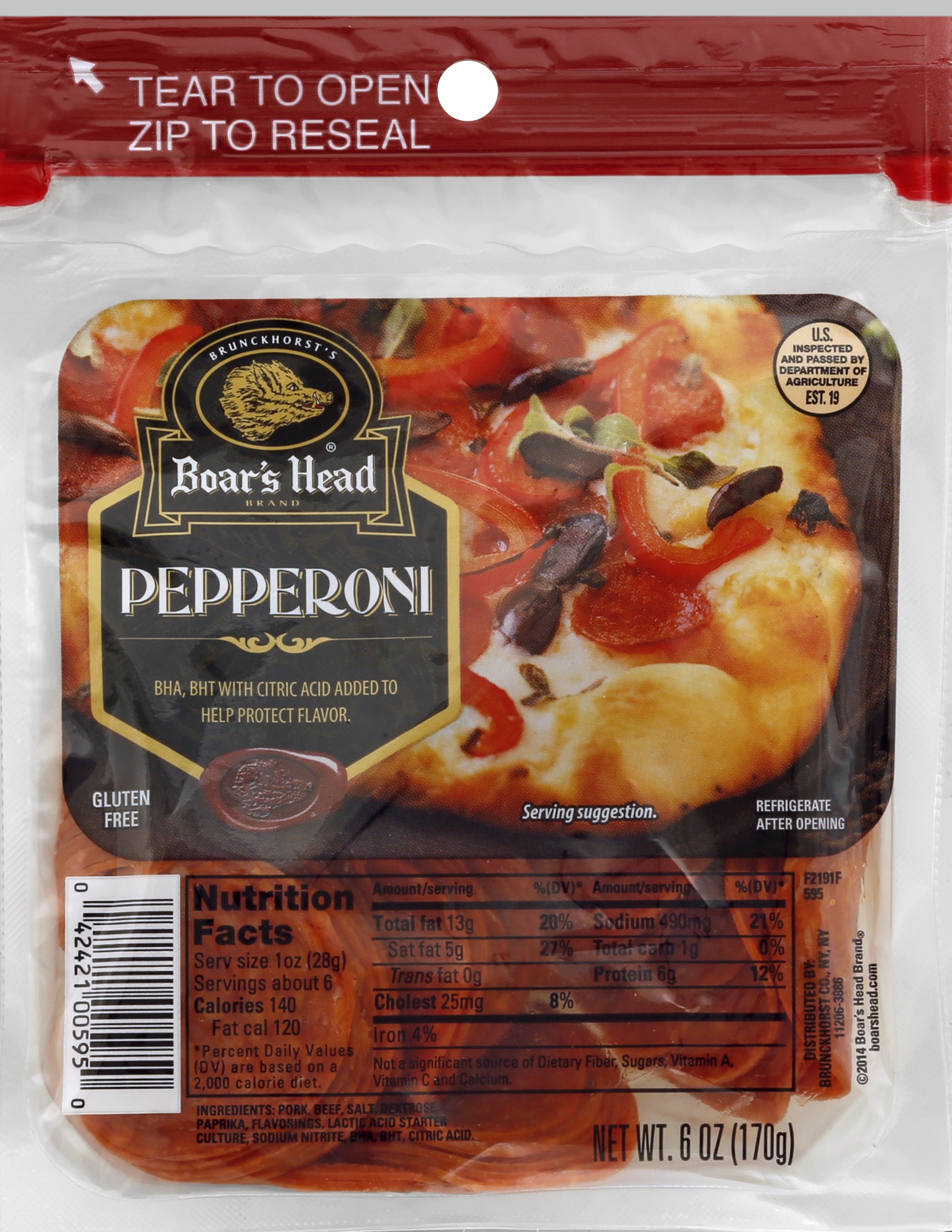 slide 1 of 3, Boar's Head Pepperoni, 6 oz