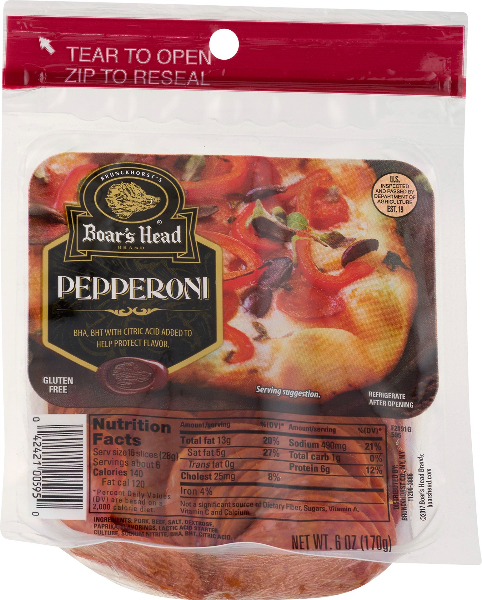 slide 1 of 1, Boar's Head Pepperoni, 6 oz