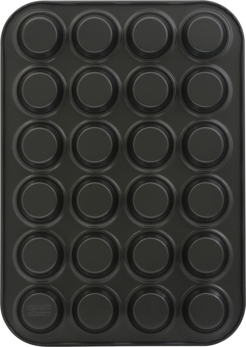 slide 9 of 9, Chicago Metallic 24 Cup Non-Stick Silver Mini Muffin Pan, 1 ct
