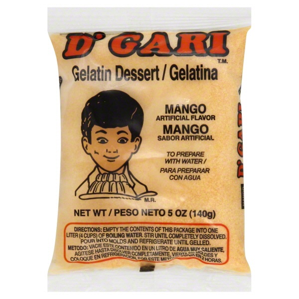slide 1 of 1, D'Gari Mango Gelatin With Water, 7 oz