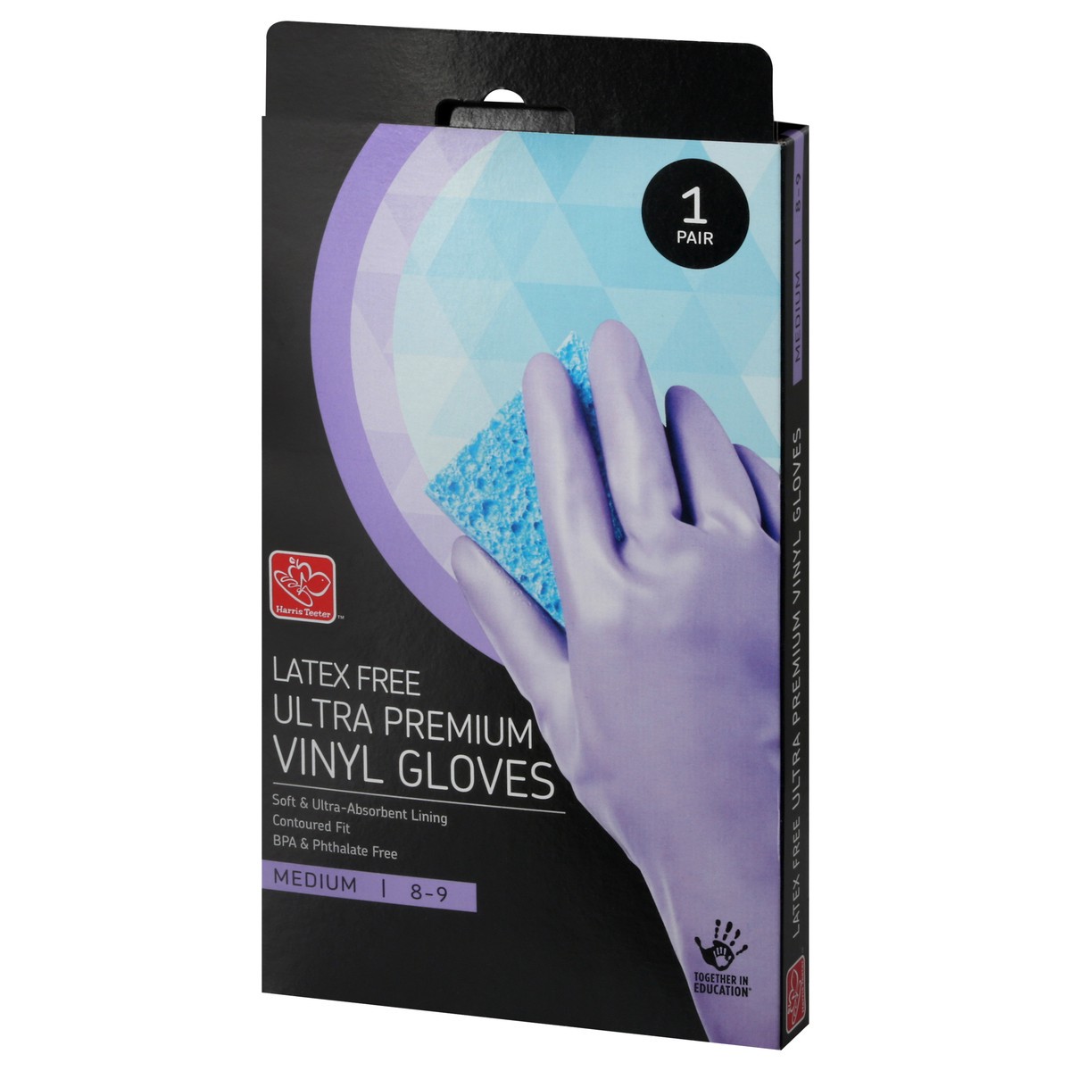 slide 9 of 9, Harris Teeter Med Vinyl Household Glove, 1 ct