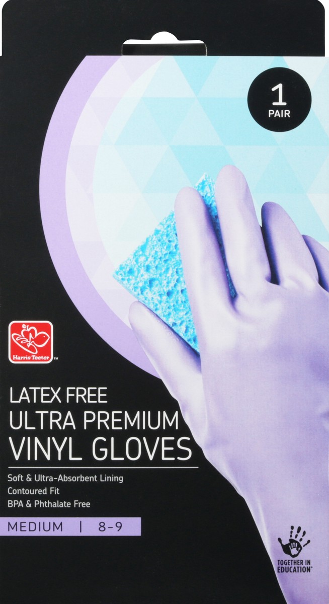 slide 8 of 9, Harris Teeter Med Vinyl Household Glove, 1 ct