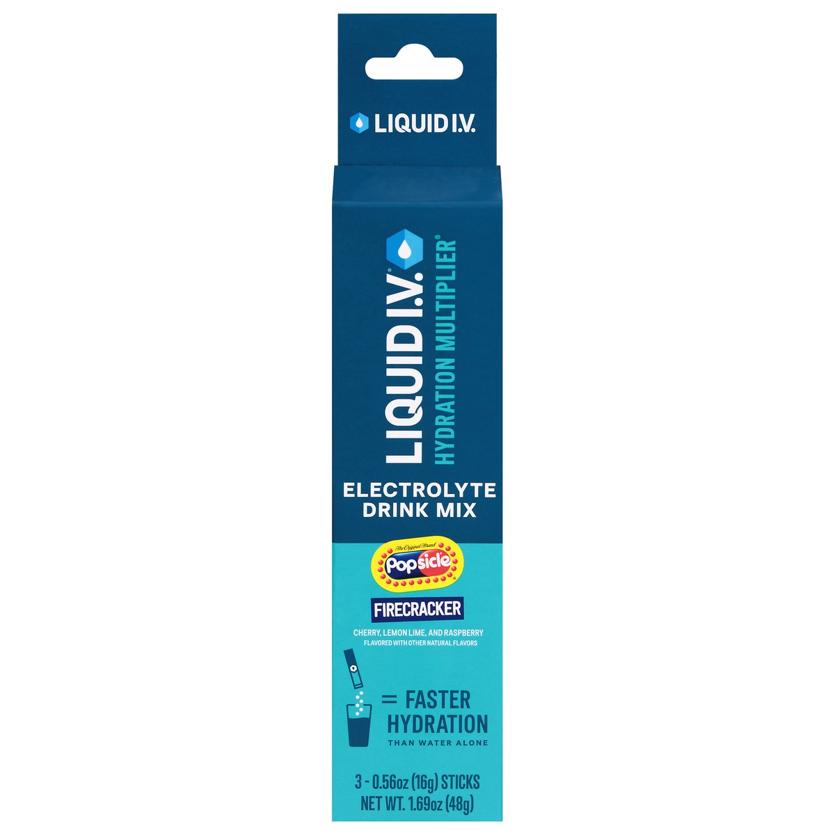 slide 1 of 14, Liquid I.V. Hydration Multiplier Firecracker Electrolyte Drink Mix 3 - 0.56 oz Sticks, 3 ct