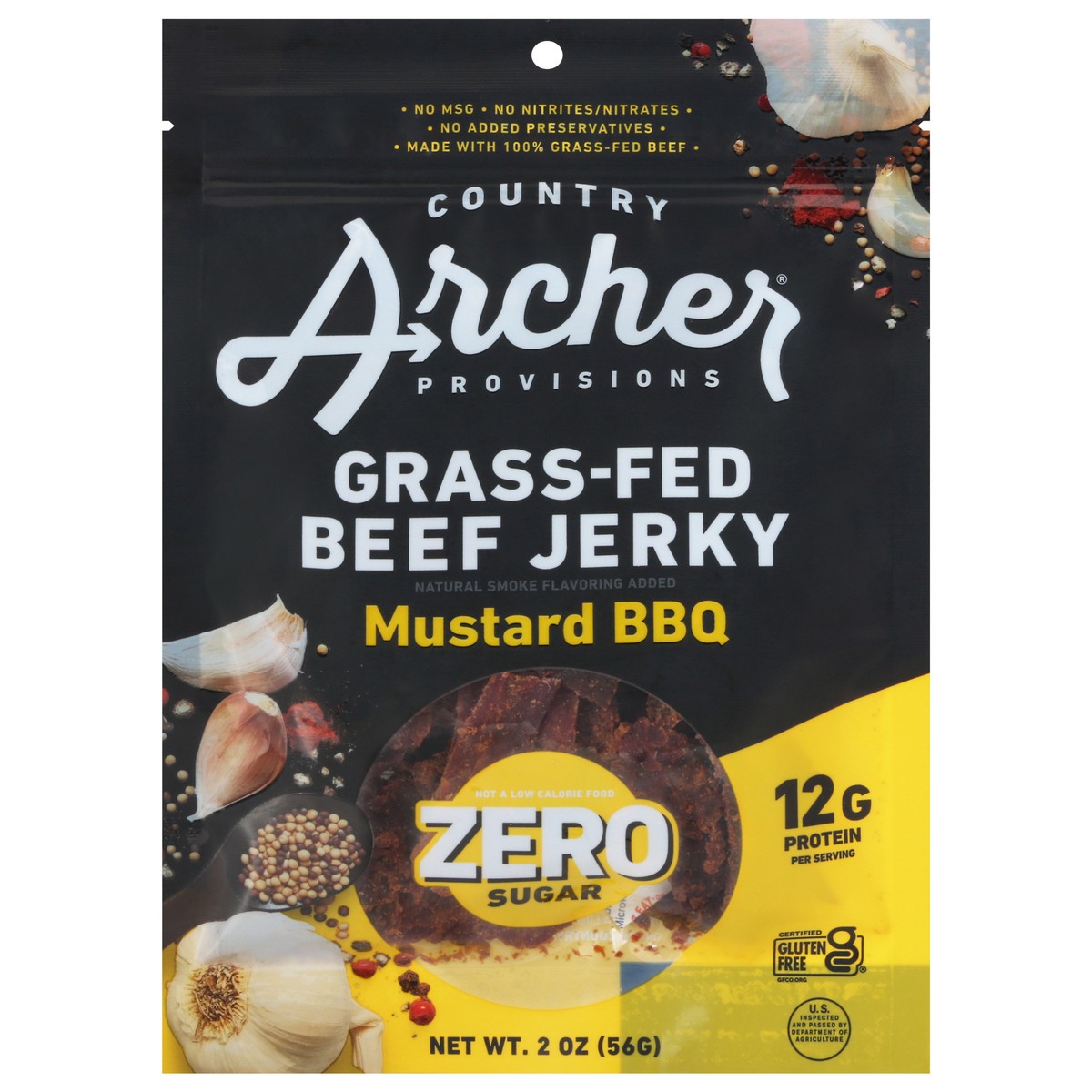 slide 11 of 13, Country Archer Zero Sugar Mustard Bbq Beef Jerky, 1 ct