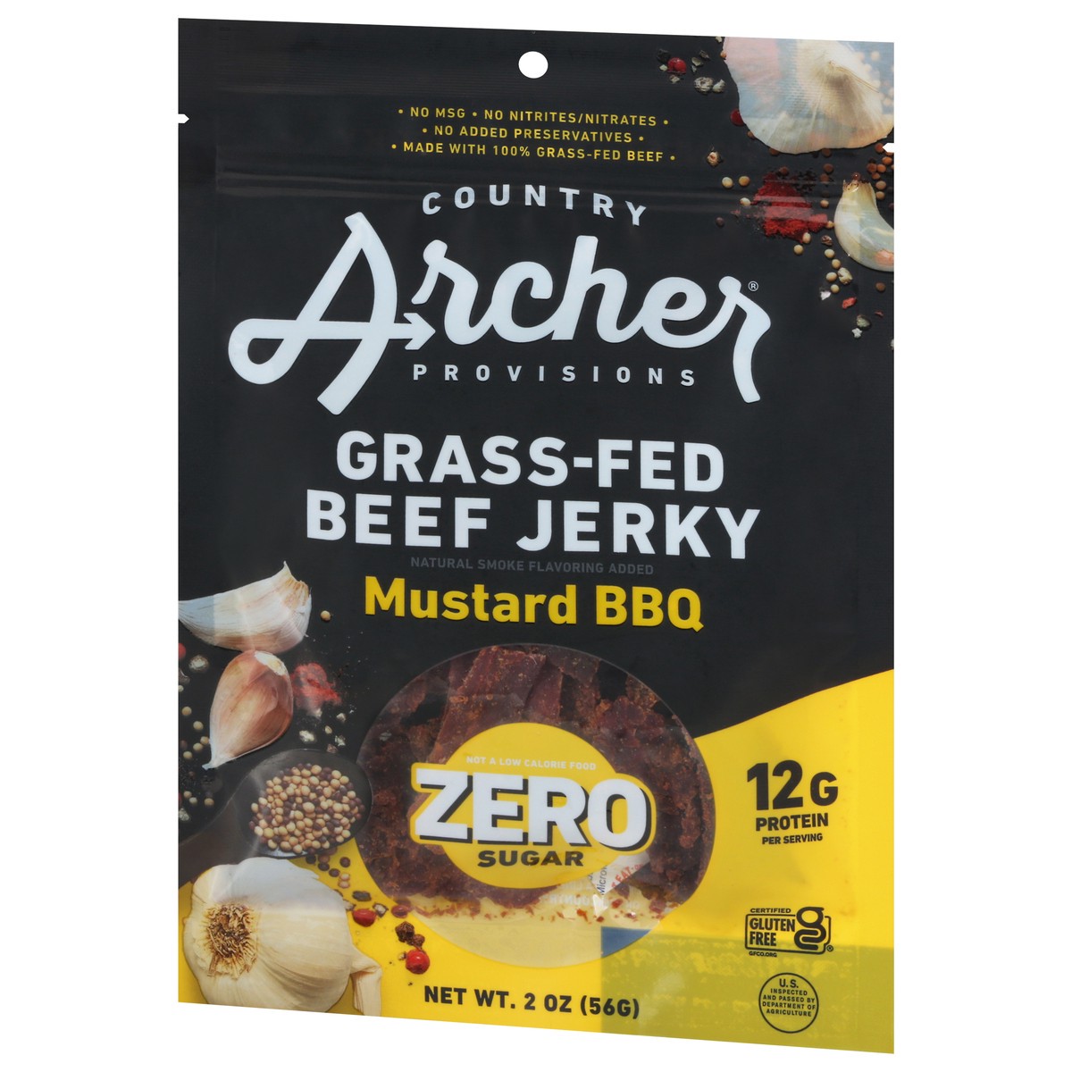 slide 10 of 13, Country Archer Zero Sugar Mustard Bbq Beef Jerky, 1 ct