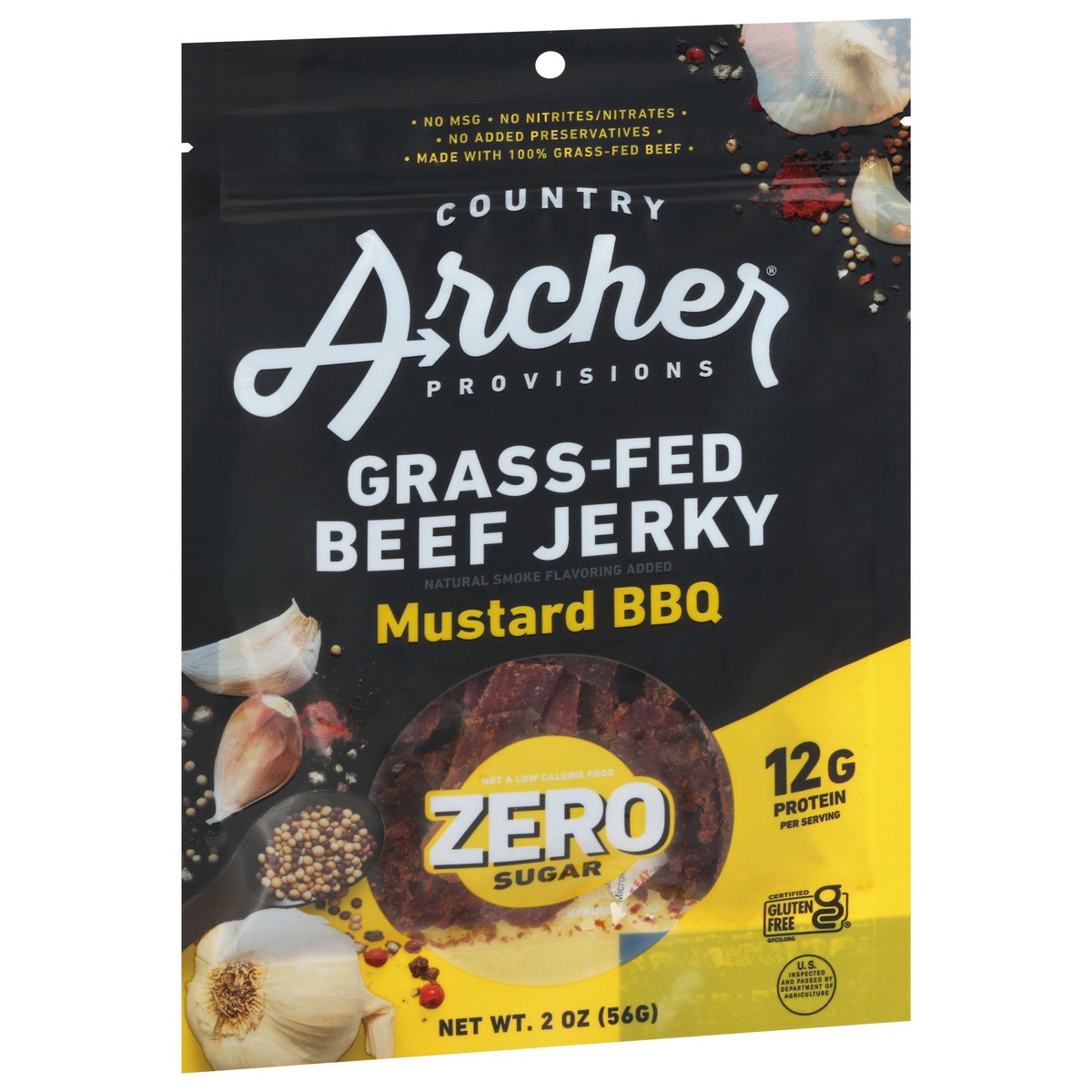 slide 5 of 13, Country Archer Zero Sugar Mustard Bbq Beef Jerky, 1 ct