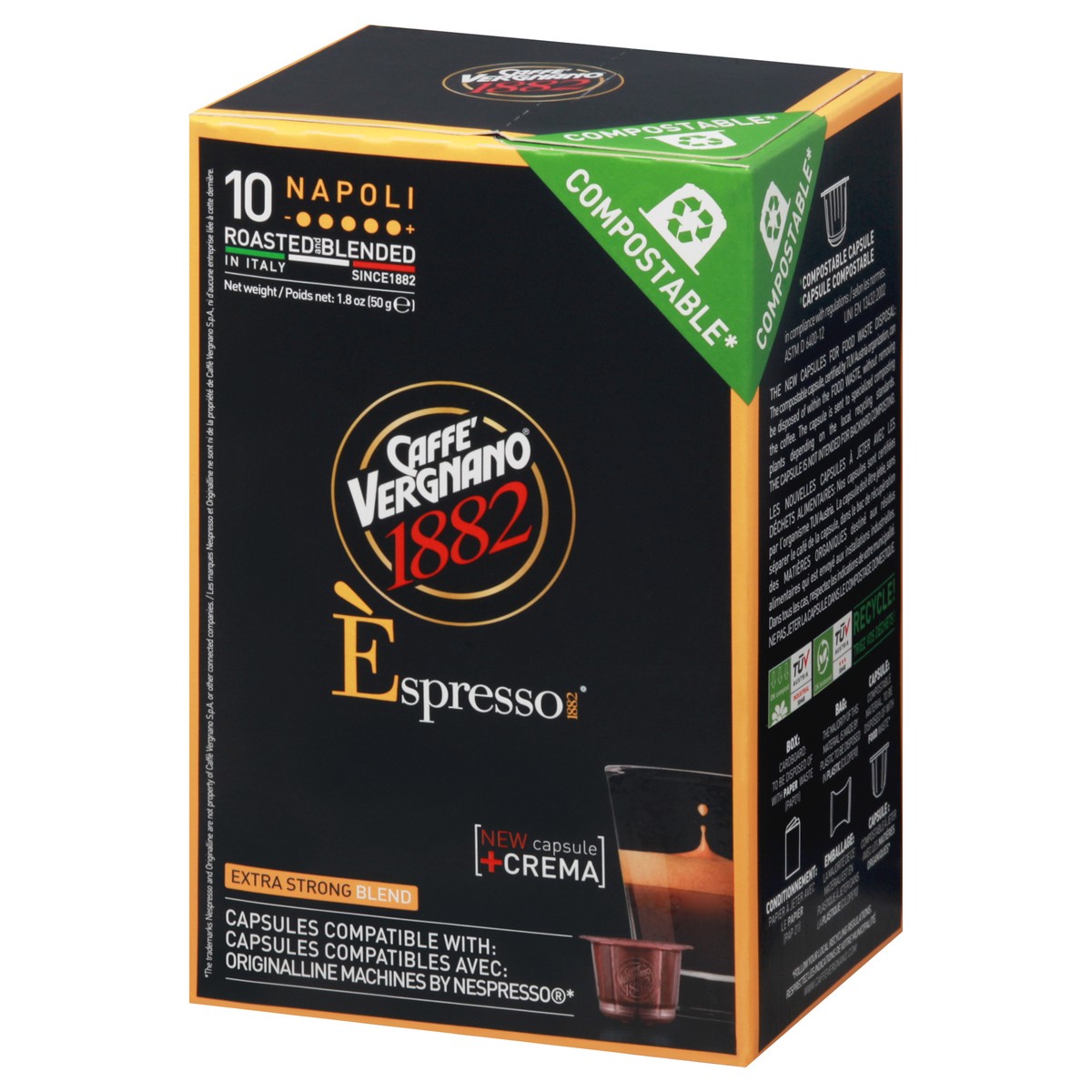 slide 2 of 12, Caffè Vergnano Espresso Capsules Napoli Coffee- 10 ct, 10 ct