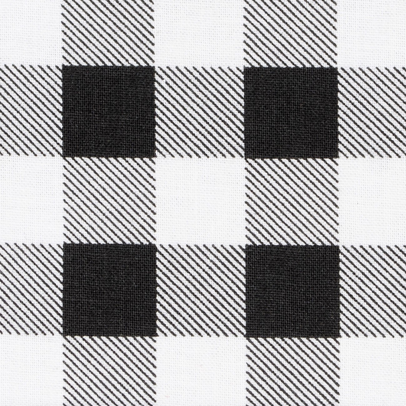slide 2 of 3, Black Check Cotton Fabric By Loops & Threads, 18 in x 21 in