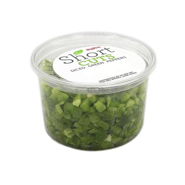 slide 1 of 1, Hy-Vee Short Cuts Diced Green Pepper Medium Size, per lb