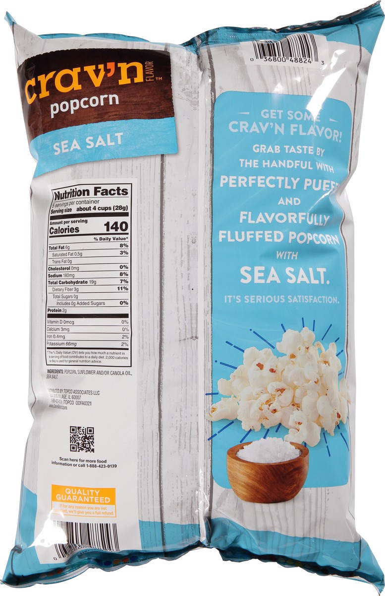 slide 3 of 9, Crav'n Flavor Sea Salt Popcorn 5 oz, 5 oz