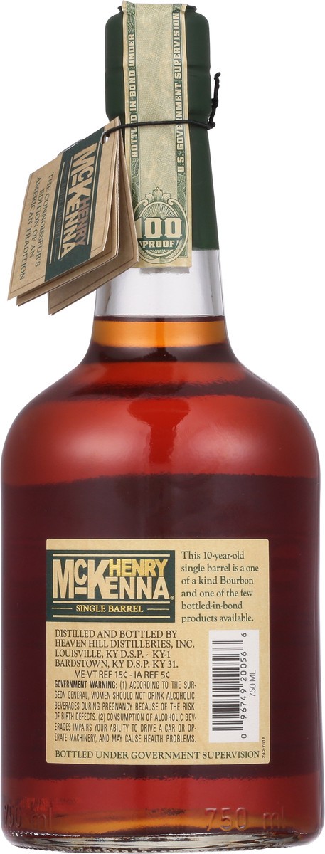 slide 3 of 9, Henry McKenna Kentucky Straight Bottled-in-Bond Bourbon Whiskey 750 ml, 750 ml