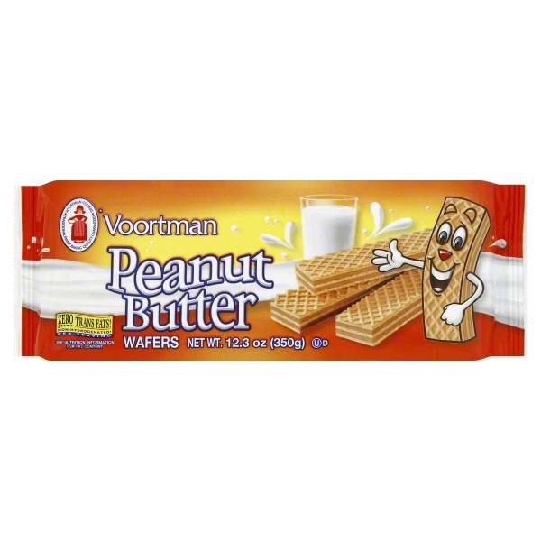 slide 1 of 1, Voortman Bakery Cookies Wafers Peanut Butter, 12.3 oz