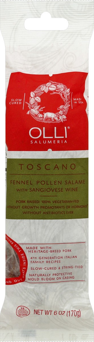 slide 2 of 5, Olli Salumeria Toscano Salami, 6 oz