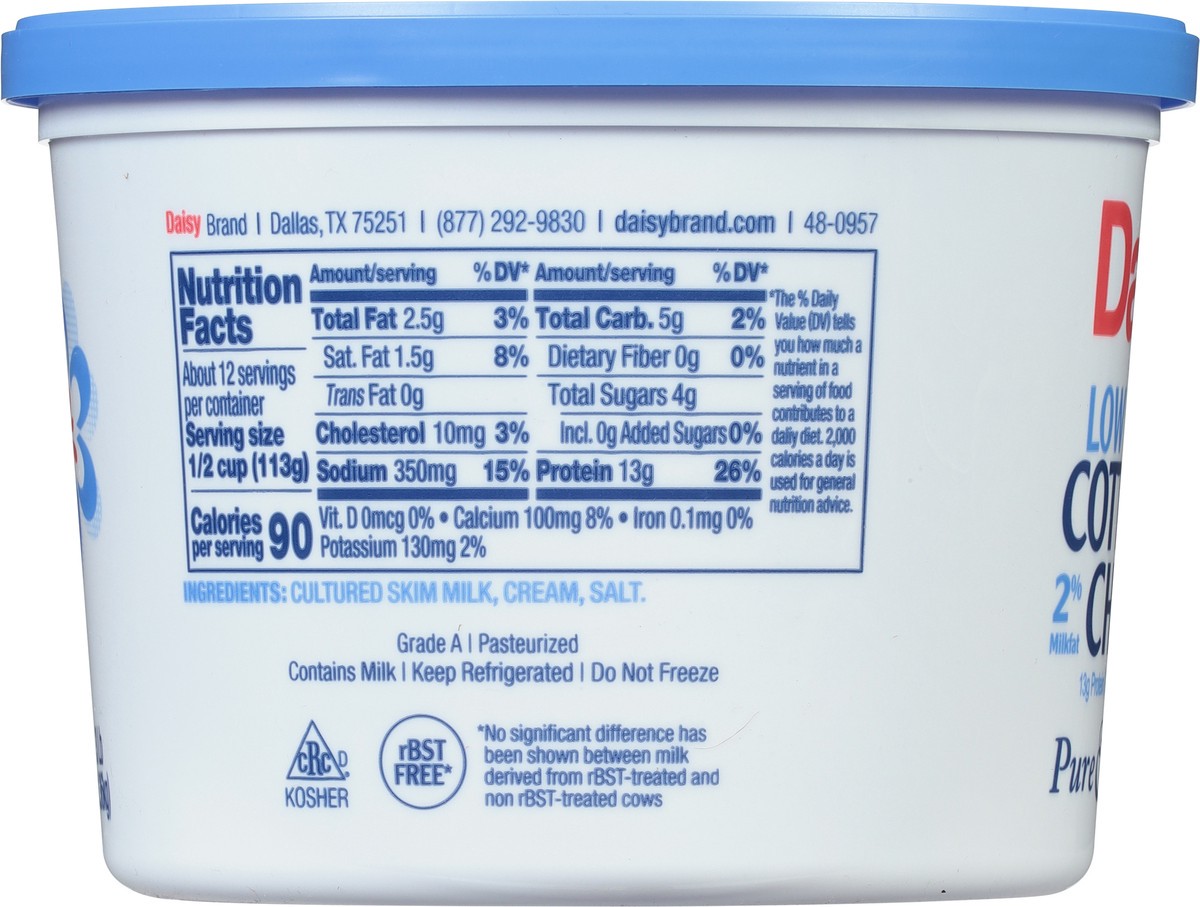slide 6 of 9, Daisy Low Fat 2% Cottage Cheese, 48 oz