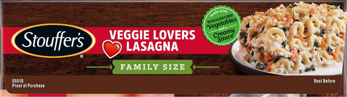 slide 11 of 14, Stouffer's Family Size Veggie Lovers Lasagna 37.5 oz, 37.5 oz