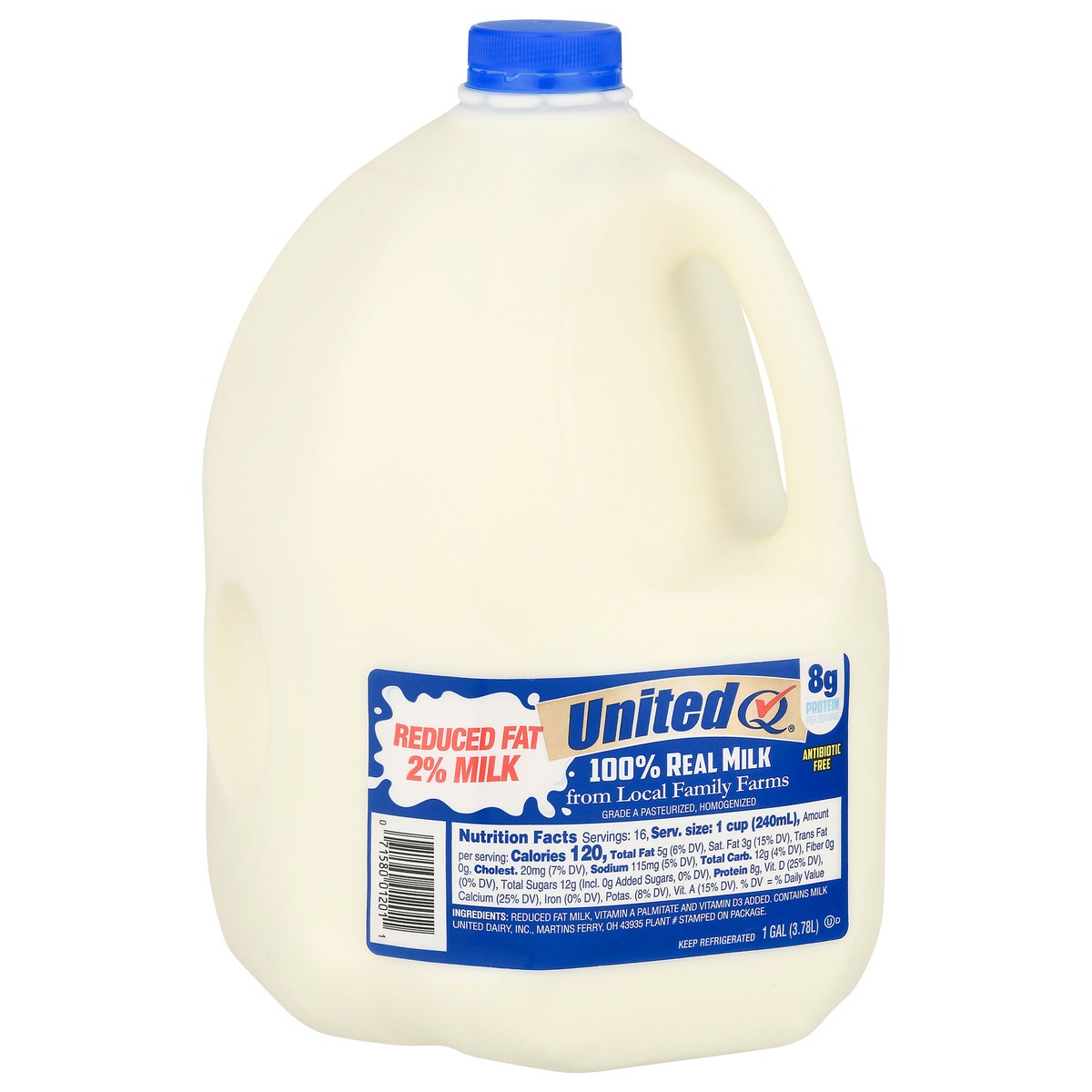 slide 6 of 9, UnitedQ 2% Reduced Fat Milk 1 gal, 1 gal