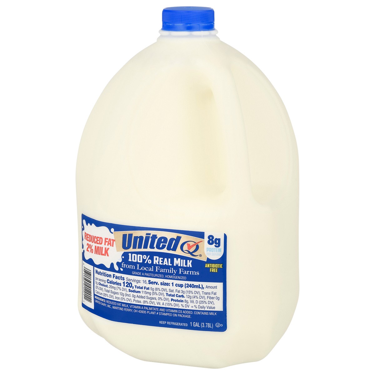 slide 5 of 9, UnitedQ 2% Reduced Fat Milk 1 gal, 1 gal